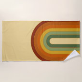 ミュートレトロレインボー ビーチタオル (正面)