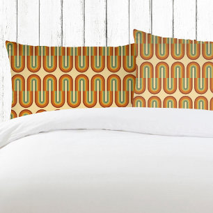 ミュートレトロ70年代レインボーパターン 枕カバー