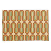 ミュートレトロ70年代レインボーパターン 枕カバー (正面右)