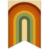 ミュートレトロ70年代Groovyレインボーハート バンティングフラッグ (第1の旗)