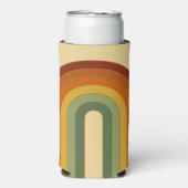 ミュートレトロ70年代Groovy層状レインボー スリム缶クーラー (Seltzer正面)