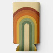 ミュートレトロ70年代Groovy層状レインボー スリム缶クーラー (裏面)