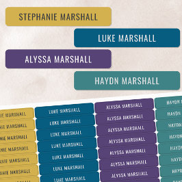 ミュート冬の色キッズ防水名ラベル ラベル