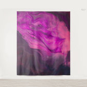 *~*ミュート大理石ドリームピンクパープル抽象芸術アート タペストリー (正面)