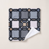 ミュート数々のされた色合いの色のジオメトリオーナメント。 バスタオルセット (ウォッシュタオル)