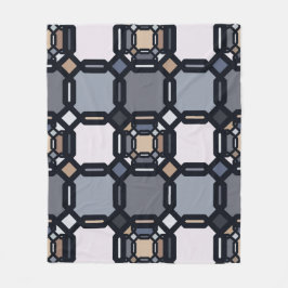 ミュート数々のされた色合いの色のジオメトリオーナメント。 フリースブランケット