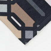 ミュート数々のされた色合いの色のジオメトリオーナメント。 フリースブランケット (角)