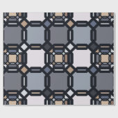 ミュート数々のされた色合いの色のジオメトリオーナメント。 ラッピングペーパー (フラット)