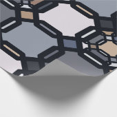 ミュート数々のされた色合いの色のジオメトリオーナメント。 ラッピングペーパー (角)