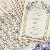 ミュート日ビクトリアン付王室の結婚の 招待状