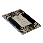 ミュート植物学オンブラックウェディングプランナー ノートブック (右側)