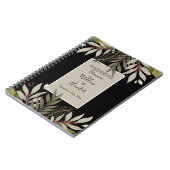 ミュート植物学オンブラックウェディングプランナー ノートブック (左側)