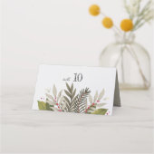 ミュート植物学テーマ結婚ズ プレイスカード (裏面)