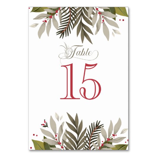 ミュート植物式ウェディングレセプションテーブル番号 テーブルナンバー (正面)