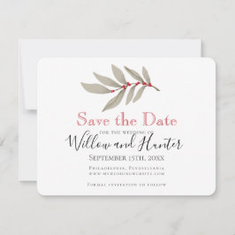 ミュート植物性婚約写真の保存日付