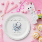 ミュート水中カニサンゴ航海のブライダルシャワー ペーパープレート (パーティー)