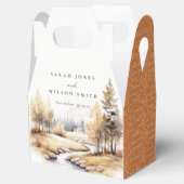 ミュート水彩秋秋の風景結婚ズ フェイバーボックス (オープン)