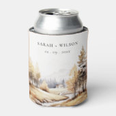 ミュート水彩秋秋の風景結婚ズ 缶クーラー (缶正面)