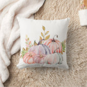 ミュート水色かぼちゃの枕 クッション (ブランケット)