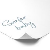 ミュート水色のブルーサーファーベビーポスター ポスター (角)