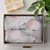 ミュート水色イースターエッグと花 薄葉紙 (ギフト)