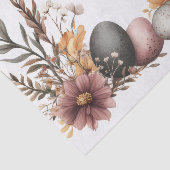 ミュート水色イースターエッグと花 薄葉紙 (詳細)