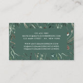 ミュート水色フローラフローラエレガントー 名刺 (裏面)