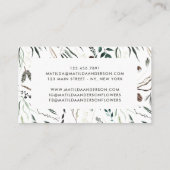 ミュート水色フローラフローラエレガントー 名刺 (裏面)