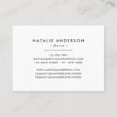 ミュート水色フローラフローラエレガントー 名刺 (裏面)