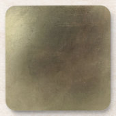 ミュート素朴金ゴールドカントリーファームハウスグラムエレガント コースター (正面)