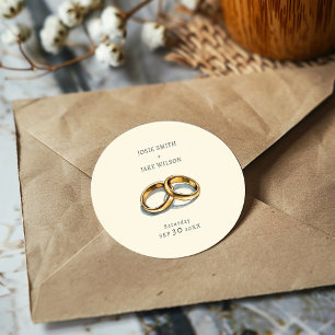 ミュート結婚されたリング結婚の ラウンドシール