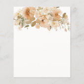 ミュート緑の桃の花パーソナライズされたのメ結婚ニュー (裏面)