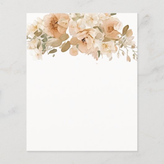 ミュート緑の桃の花パーソナライズされたのメ結婚ニュー (裏面)