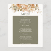 ミュート緑の桃の花パーソナライズされたのメ結婚ニュー (正面)