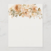 ミュート緑の桃の花パーソナライズされたのメ結婚ニュー (裏面)