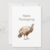 ミュート緑の茶色の七面鳥の水色の感謝祭 シーズンカード (正面)