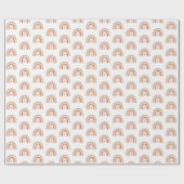 ミュート自然トーンボホレインボー子供の誕生日 ラッピングペーパー (フラット)