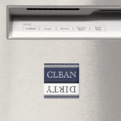 ミュート航海のネイビーブルー食洗機ダーティークリーン マグネット (インサイチュ (食洗機))