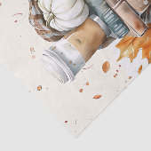 ミュート色の秋をテーマにした本とカボチャ 薄葉紙 (詳細)