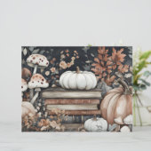 ミュート色の秋カボチャのスクラップブック紙 (スタンド正面)