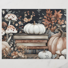 ミュート色の秋カボチャのスクラップブック紙