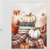 ミュート色の秋カボチャのスクラップブック紙 (正面/裏面)