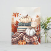 ミュート色の秋カボチャのスクラップブック紙 (スタンド正面)