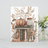 ミュート色の秋カボチャのスクラップブック紙 (スタンド正面)