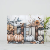 ミュート色の秋カボチャのスクラップブック紙 (スタンド正面)