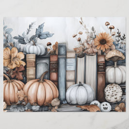 ミュート色の秋カボチャのスクラップブック紙