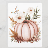 ミュート色の秋カボチャのスクラップブック紙 (正面/裏面)