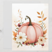 ミュート色の秋カボチャのスクラップブック紙 (正面/裏面)