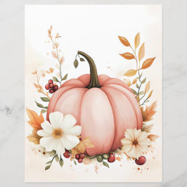 ミュート色の秋カボチャのスクラップブック紙