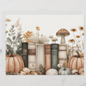 ミュート色の秋カボチャのスクラップブック紙 (正面/裏面)